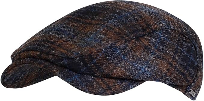 A baseball cap for men with a curved brim and a fitted design. The cap features a small, embroidered logo on the front and an adjustable strap at the back for a customizable fit. It is shown from a side angle to emphasize its shape and structure.